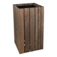 H.80x45x45cm indendørs plantekrukke i brun træ med indsats