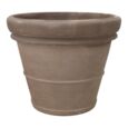 Stor Italiensk Terracotta Krukke i grå/brun light mocca