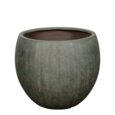 Stor rustik rund copper green krukke i glasfiber - Ø.42 + Ø.55