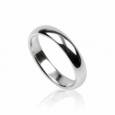 4mm Rounded Sølvfingerring m/k