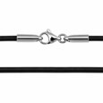 2 mm Læderhalskæder - sort/brun m/k