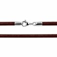 3 mm Læderhalskæder - sort/brun m/k