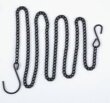 1 meter sort eller sølv kæde med 2 kroge