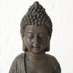 Knælende Buddha med lysglas
