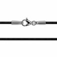 1 mm Læderhalskæder - sort/mokka