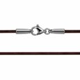 1 mm Læderhalskæder - sort/mokka