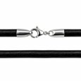4 mm Læderhalskæder - sort/brun m/k
