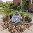 Buddha Vandfontæne til haven / Polystone glasfiber
