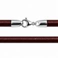 5 mm læderhalskæder / sort + brun