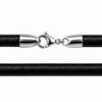 5 mm læderhalskæder / sort + brun