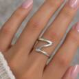 Z twist sølvfingerring