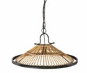 Hængelampe i jern med bambus - Ø.53cm