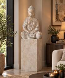 Siddende Buddha Gold Antique - 67cm