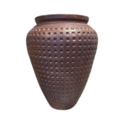 Hårdtbrændt ironstone Krukke med mønster / Stentøjskrukke - 90cm