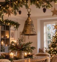 Stor klokke i antik metal - H.47cm - Troja Bell