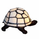 Skildpadde bordlampe i glasmosaik