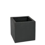 30x30x30cm sort firkantet frostsikker krukke - Minimumkøb 12stk