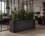 Stor ECO aflang plantekumme i sort recycle plast - 127cm