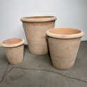 Sæt med 3stk Terracotta potter - H.23+30+38cm