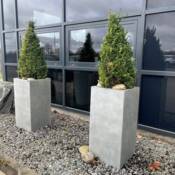 Høj krukke i glasfiber - 60cm eller 80cm - sort eller grå - VANDTÆTTE