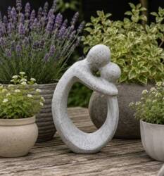 Soulmate figur i grå Terrazzo - 30cm