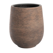 Brun eller Lysegrå vandtæt krukke i glasfiber med mønster - H.56xØ.45