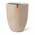 Beige Vase / krukke med let nistret look - H.46xØ.34 - smooth sand - Livstidsgaranti