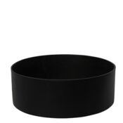 Rund lav rockstone plantepotte Ø.40cm - Sand + Sort + Grå