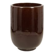 Flot brun blank glaseret krukke - H.45cm / H.56cm