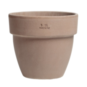 Italy Terracotta Krukke i choko farve med eller uden underskål - Ø.55cm