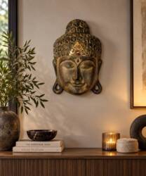 Buddha masker i træ