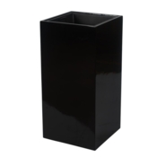 TILBUD - 80cm høj indendørs sort plantekrukke med indsats