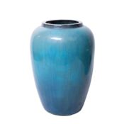 Høj Amfora Plantekrukke med  blue jade glasering - H.78cm