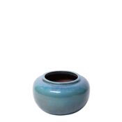 Glaserede blå jade plantekrukker - 2 størrelser