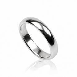 4mm Rounded Sølvfingerring m/k