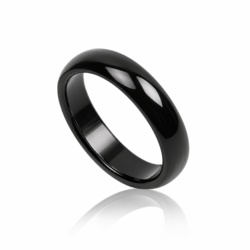 Sort Stålfingerring / 5mm