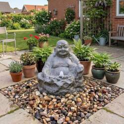 Buddha Vandfontæne til haven / Polystone glasfiber