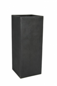 Høje rektangulære krukker / Sort + Grå - Udendørs